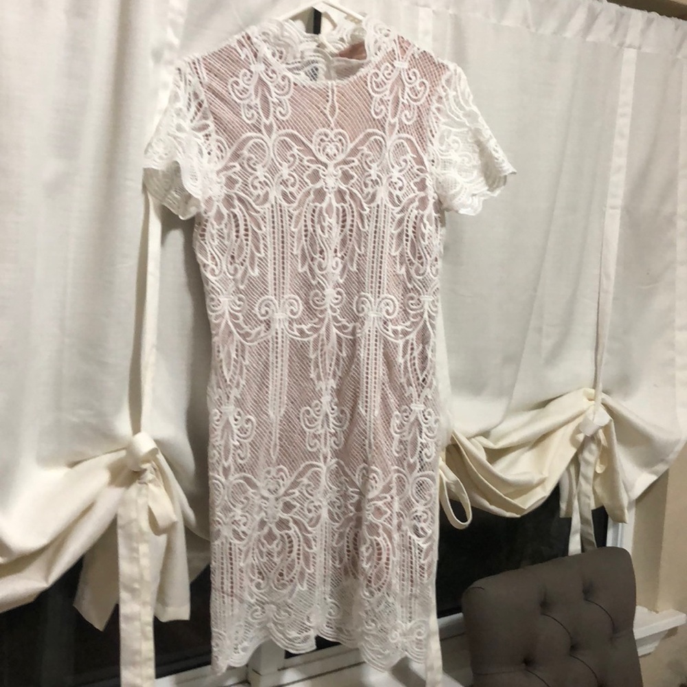 Skies are Blue Lace Cocktail Dress